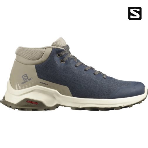 Botas de Inverno Salomon X Reveal Chukka CSWP Masculino Azul Marinho Caqui | PT W51623